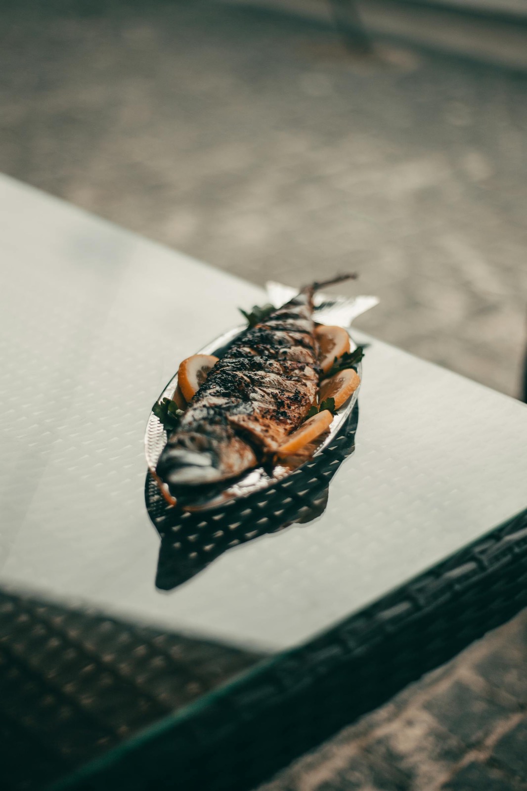 Poisson du jour grillé, citron